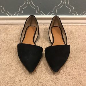 J. Crew Factory Black Zoe Suede d’Orsay Flats